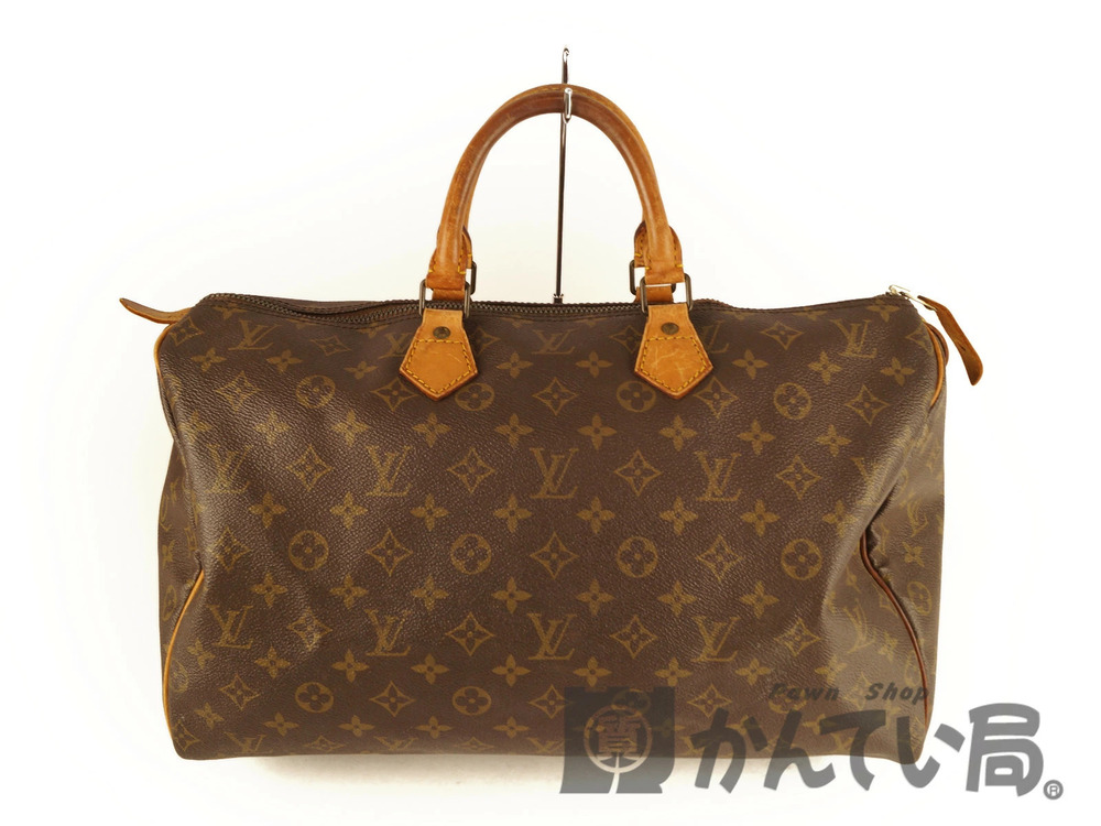 Louis Vuitton Speedy Monogram Boston Canvas Leather Brown